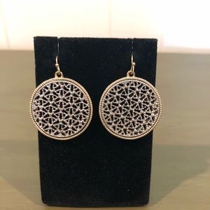 Silver and Gold circle Earrings